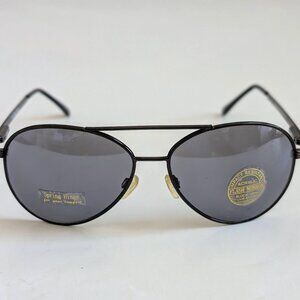 NWT Vintage 90's Aviator Metal Double Bridge Sport Sunglasses (D. Gunmetal)